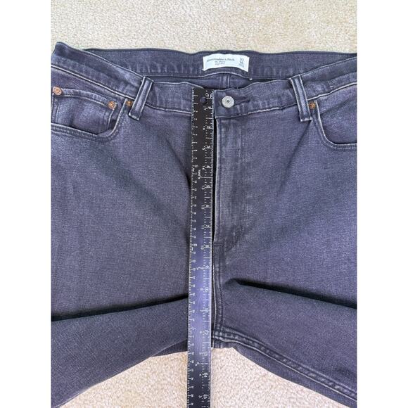 Abercrombie & Fitch Jeans Women Size 33 / 16R Black Super Skinny High Rise D603 - Picture 11 of 15